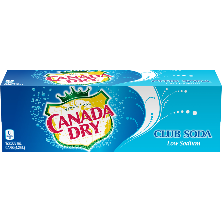 Canada Dry Club Soda (12 Cans)